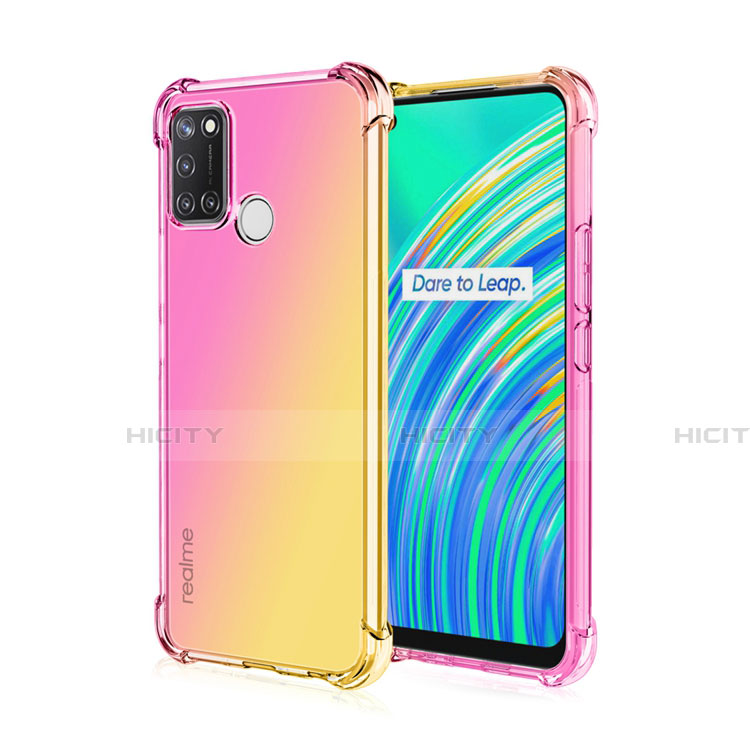 Realme 7i用極薄ソフトケース シリコンケース 耐衝撃 全面保護 クリア透明 H02 Realme イエロー