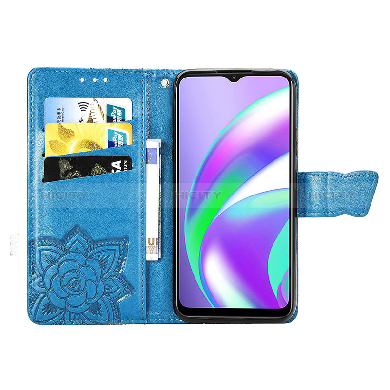 Realme 7i RMX2193用手帳型 レザーケース スタンド バタフライ 蝶 カバー Realme 