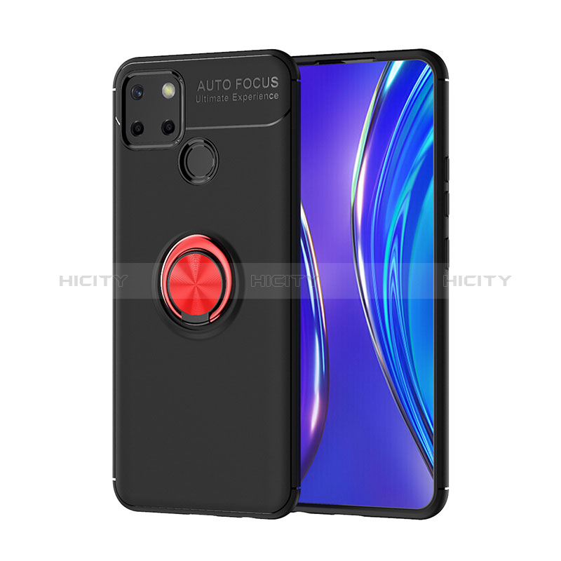 Realme 7i RMX2193用極薄ソフトケース シリコンケース 耐衝撃 全面保護 アンド指輪 マグネット式 バンパー SD2 Realme 