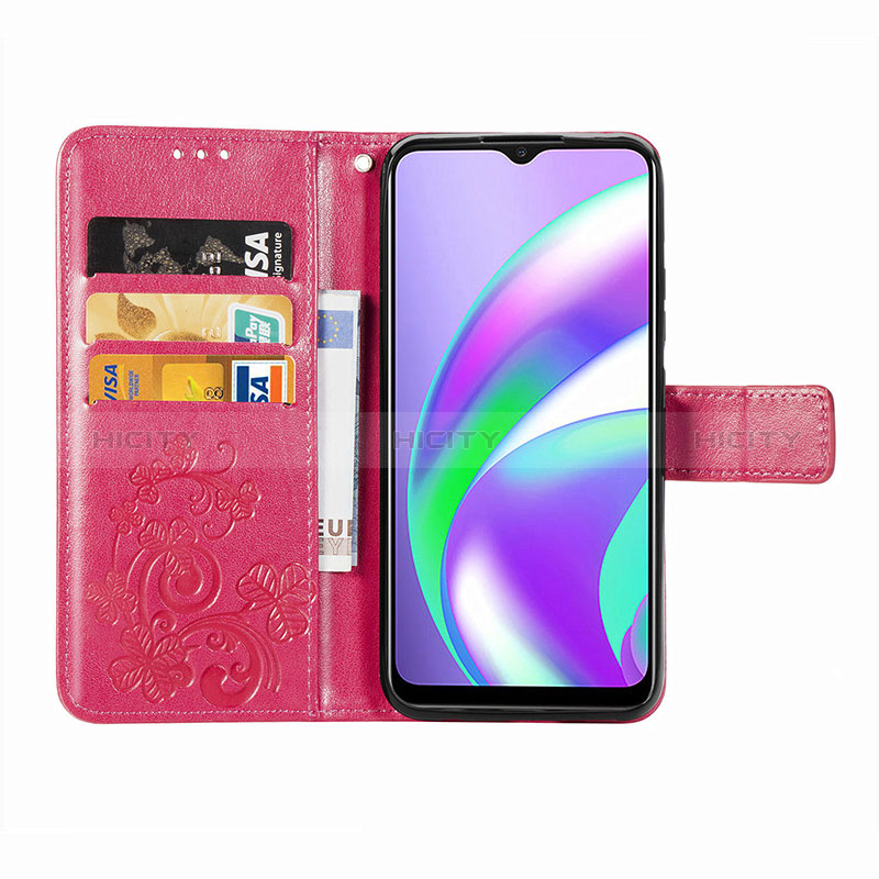 Realme 7i RMX2193用手帳型 レザーケース スタンド 花 カバー Realme 