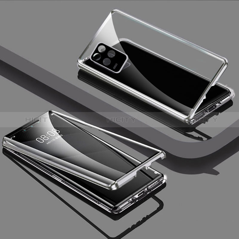 Realme 8 5G用ケース 高級感 手触り良い アルミメタル 製の金属製 360度 フルカバーバンパー 鏡面 カバー Realme 