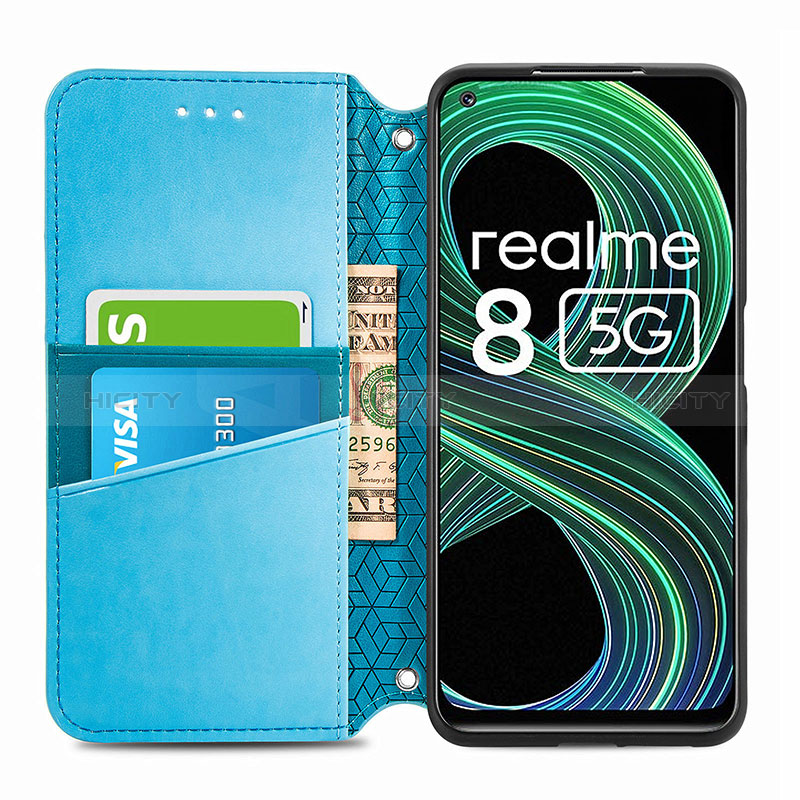 Realme 8 5G用手帳型 レザーケース スタンド パターン カバー S01D Realme 