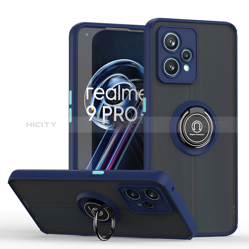 Realme 9 4G用ハイブリットバンパーケース プラスチック アンド指輪 マグネット式 QW2 Realme 