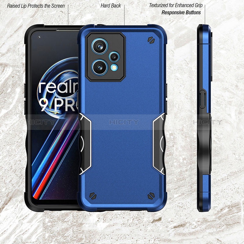 Realme 9 4G用ハイブリットバンパーケース プラスチック 兼シリコーン カバー QW1 Realme 