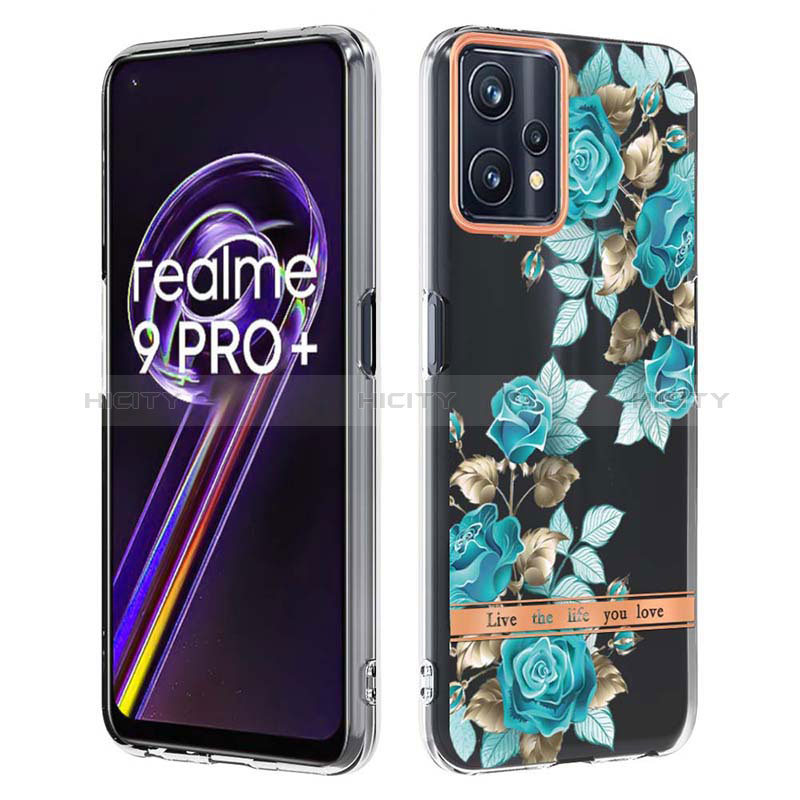 Realme 9 4G用シリコンケース ソフトタッチラバー バタフライ パターン カバー Y06B Realme 