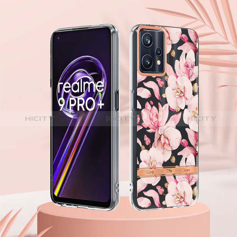 Realme 9 4G用シリコンケース ソフトタッチラバー バタフライ パターン カバー Y06B Realme 