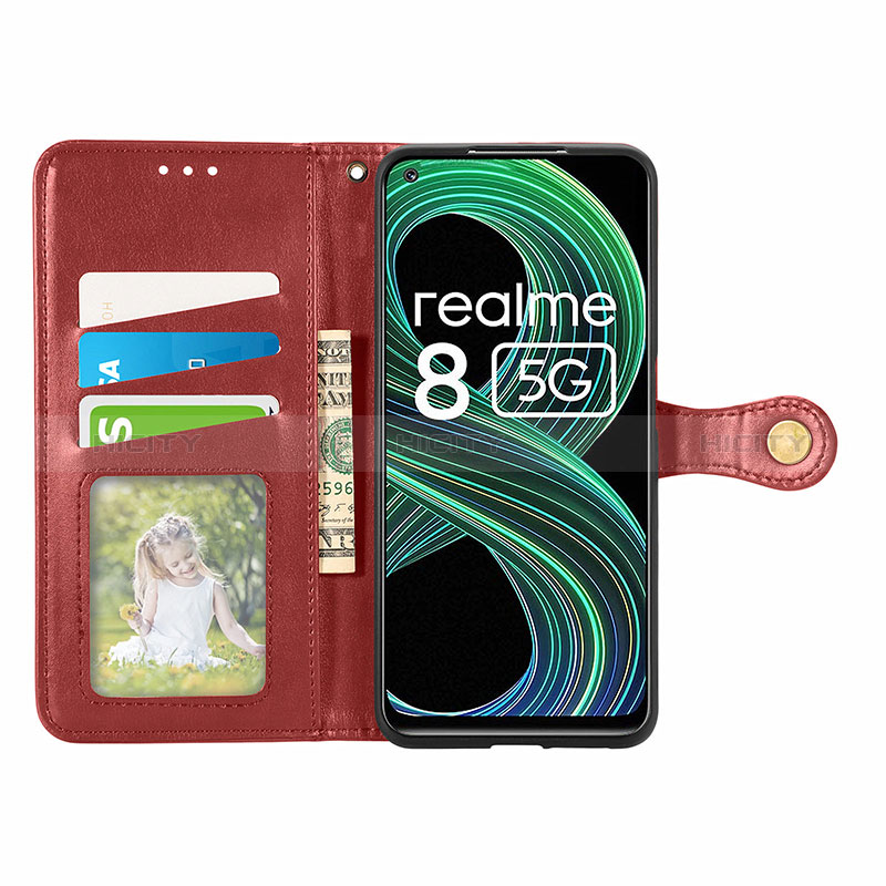 Realme 9 5G India用手帳型 レザーケース スタンド カバー S05D Realme 