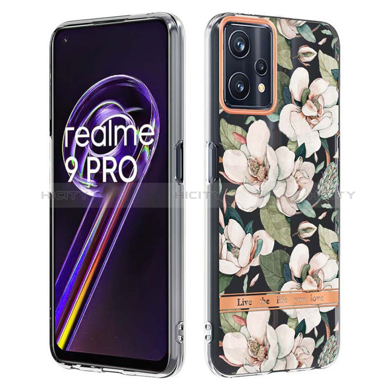 Realme 9 Pro 5G用シリコンケース ソフトタッチラバー バタフライ パターン カバー Y06B Realme 