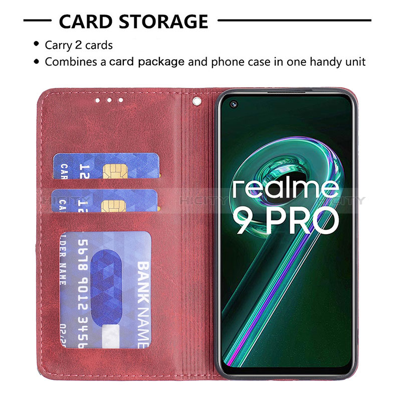 Realme 9 Pro 5G用手帳型 レザーケース スタンド カバー B07F Realme 