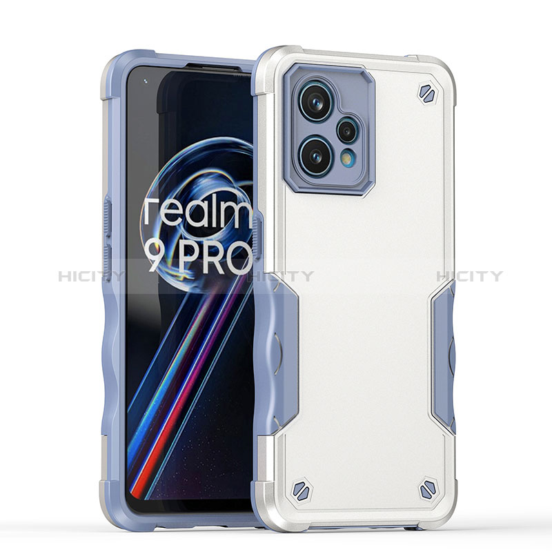 Realme 9 Pro+ Plus 5G用ハイブリットバンパーケース プラスチック 兼シリコーン カバー QW1 Realme ホワイト