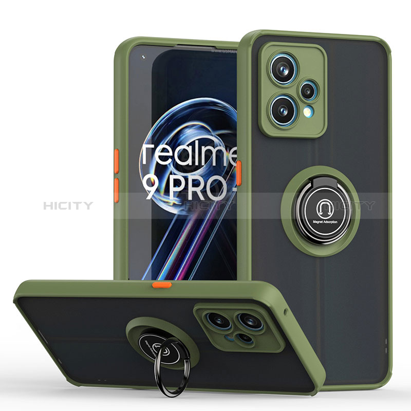 Realme 9 Pro+ Plus 5G用ハイブリットバンパーケース プラスチック アンド指輪 マグネット式 QW2 Realme 