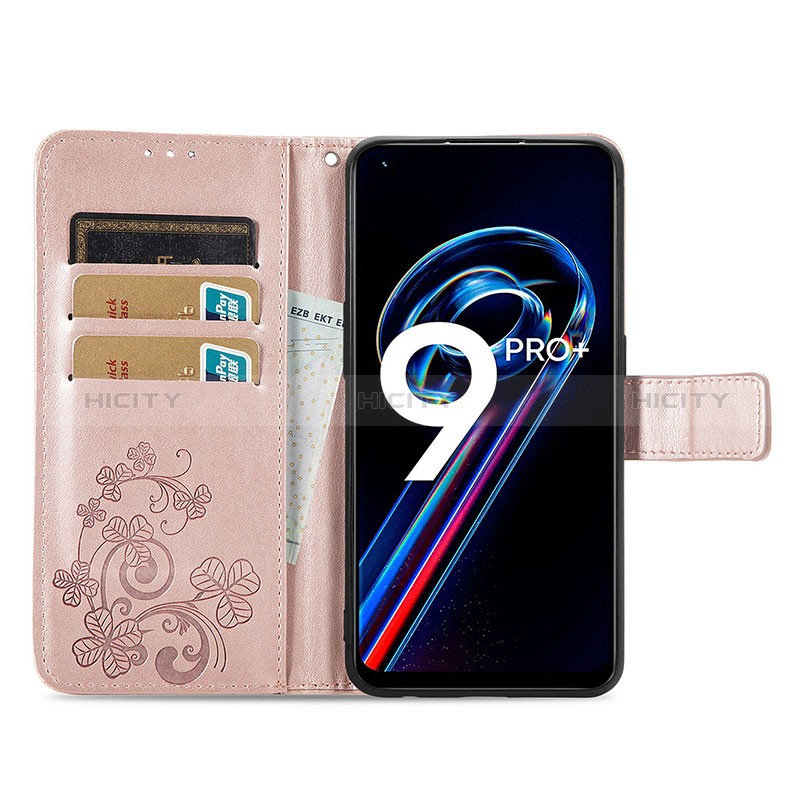 Realme 9 Pro+ Plus 5G用手帳型 レザーケース スタンド 花 カバー Realme 