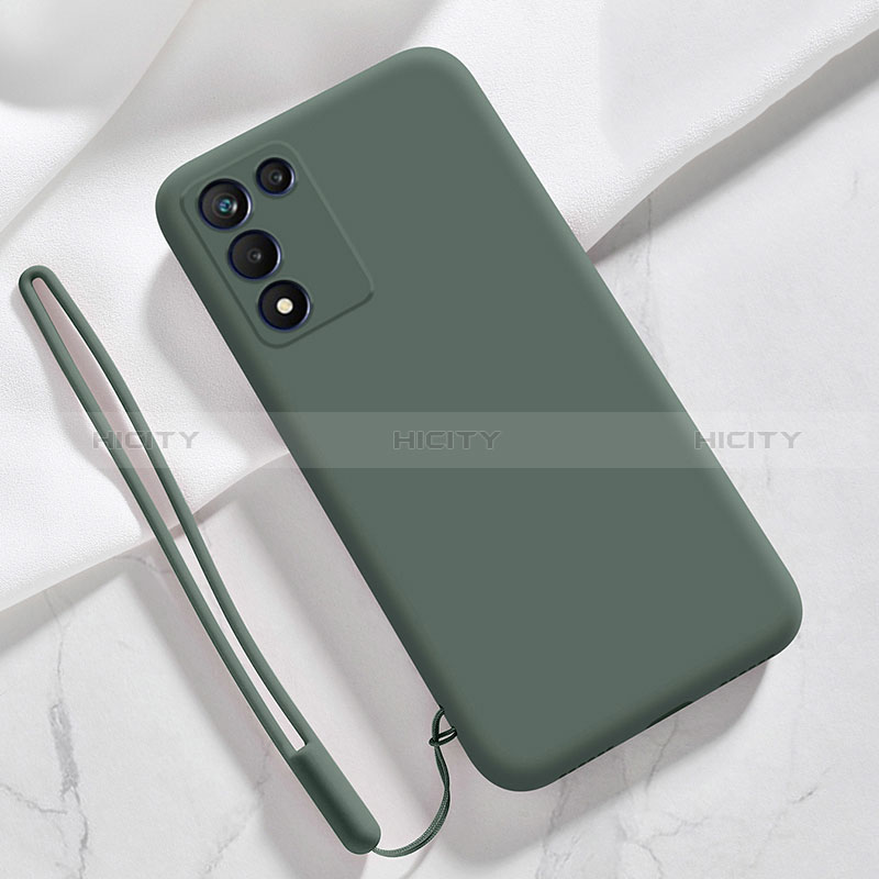 Realme 9 SE 5G用360度 フルカバー極薄ソフトケース シリコンケース 耐衝撃 全面保護 バンパー S02 Realme モスグリー