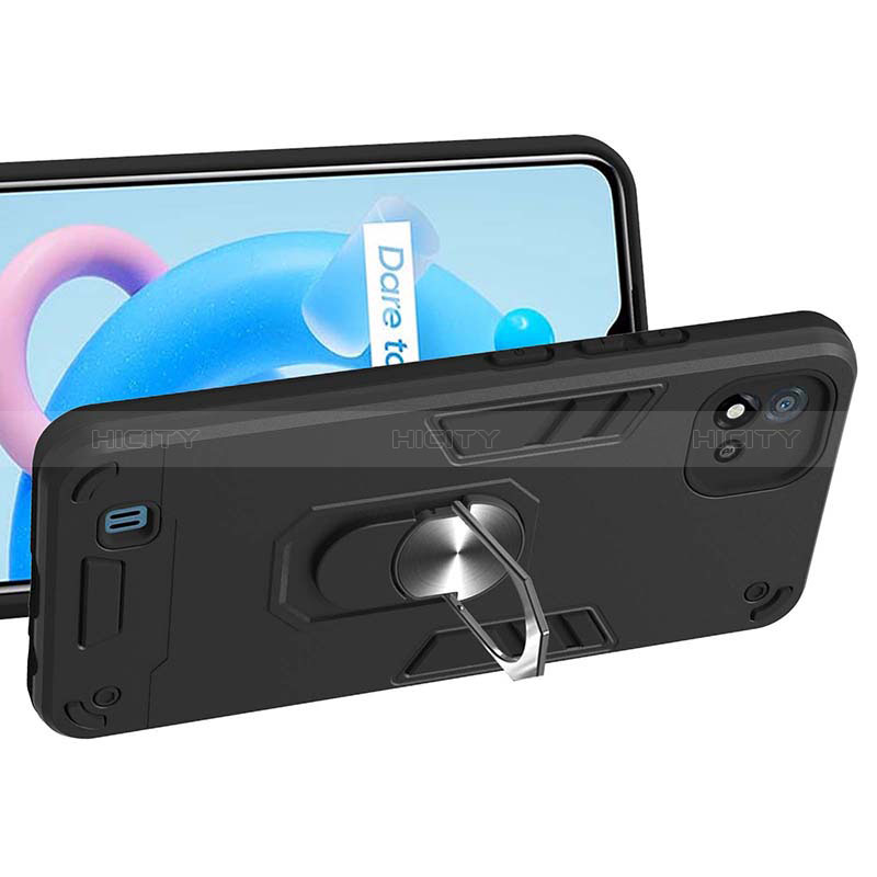 Realme C11 (2021)用ハイブリットバンパーケース プラスチック アンド指輪 マグネット式 Y01B Realme 