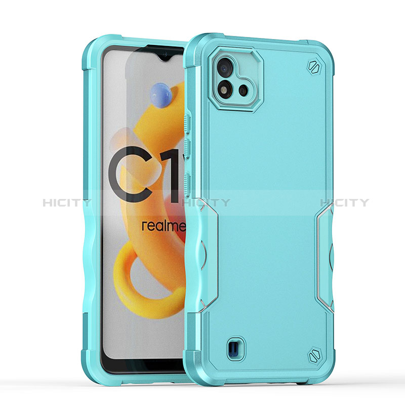 Realme C11 (2021)用ハイブリットバンパーケース プラスチック 兼シリコーン カバー QW1 Realme 