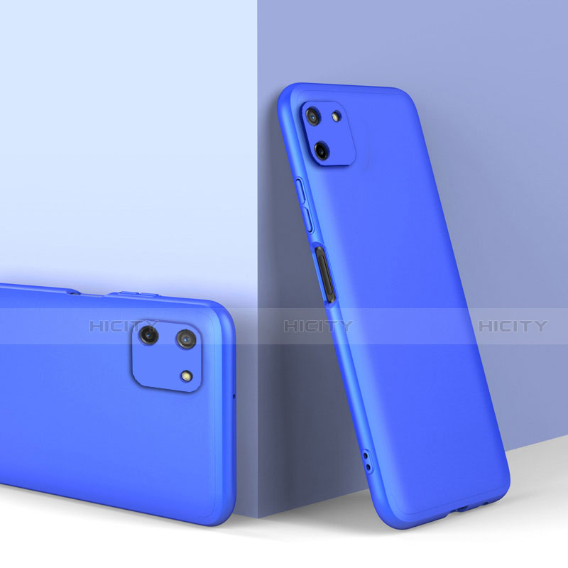 Realme C11用ハードケース プラスチック 質感もマット 前面と背面 360度 フルカバー Realme ネイビー