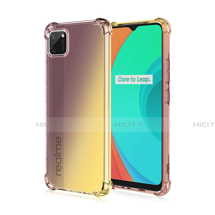 Realme C11用極薄ソフトケース グラデーション 勾配色 クリア透明 G01 Realme 