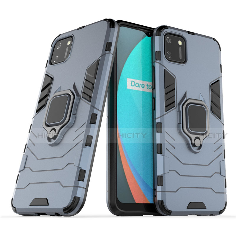 Realme C11用ハイブリットバンパーケース プラスチック アンド指輪 マグネット式 Realme 