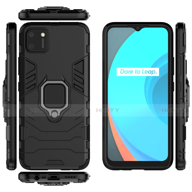 Realme C11用ハイブリットバンパーケース プラスチック アンド指輪 マグネット式 Realme 