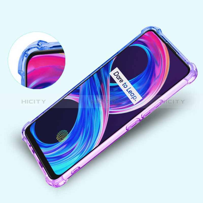 Realme C20A用極薄ソフトケース グラデーション 勾配色 クリア透明 Realme 