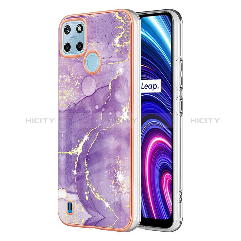 Realme C21Y用シリコンケース ソフトタッチラバー バタフライ パターン カバー Y01B Realme 