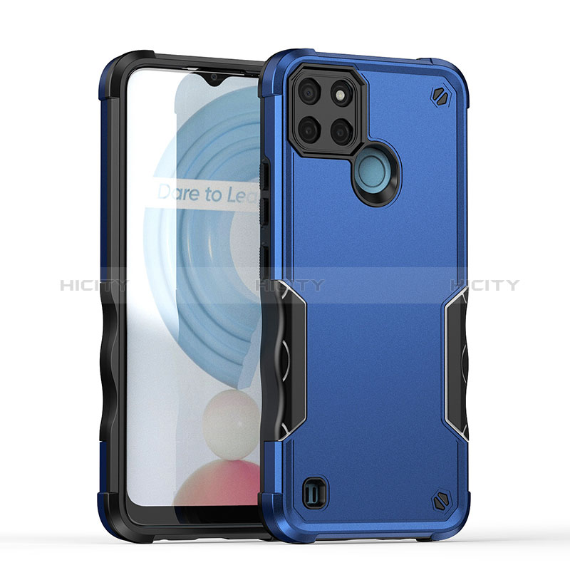 Realme C21Y用ハイブリットバンパーケース プラスチック 兼シリコーン カバー QW1 Realme 