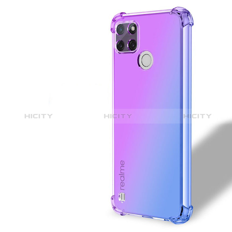 Realme C21Y用極薄ソフトケース グラデーション 勾配色 クリア透明 Realme 