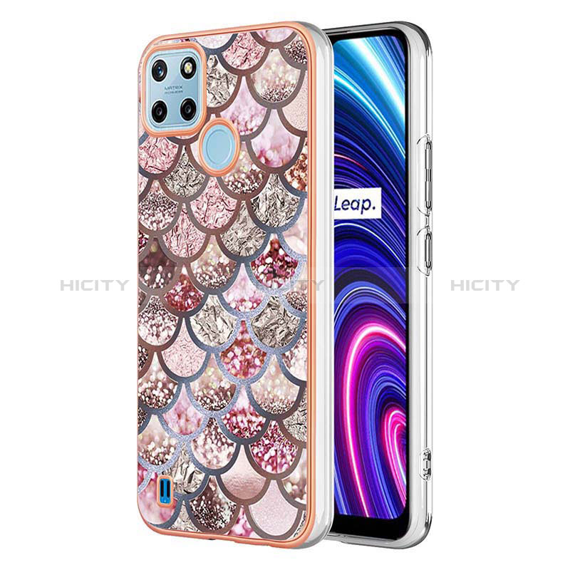 Realme C21Y用シリコンケース ソフトタッチラバー バタフライ パターン カバー Y03B Realme 