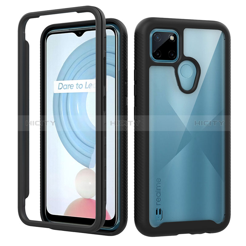 Realme C21Y用360度 フルカバー ハイブリットバンパーケース クリア透明 プラスチック カバー ZJ1 Realme 