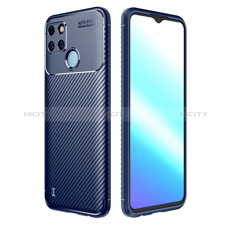 Realme C25Y用シリコンケース ソフトタッチラバー ツイル カバー S01 Realme 