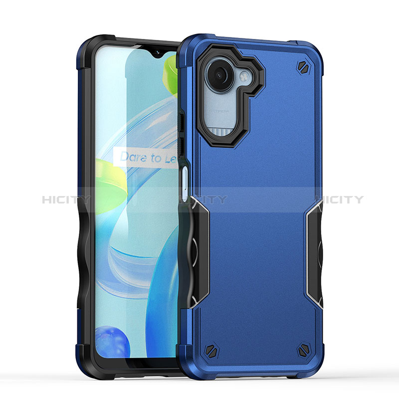 Realme C30s用ハイブリットバンパーケース プラスチック 兼シリコーン カバー QW1 Realme 