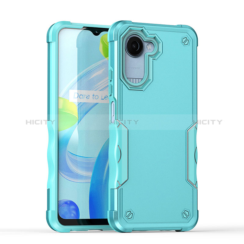 Realme C30s用ハイブリットバンパーケース プラスチック 兼シリコーン カバー QW1 Realme 