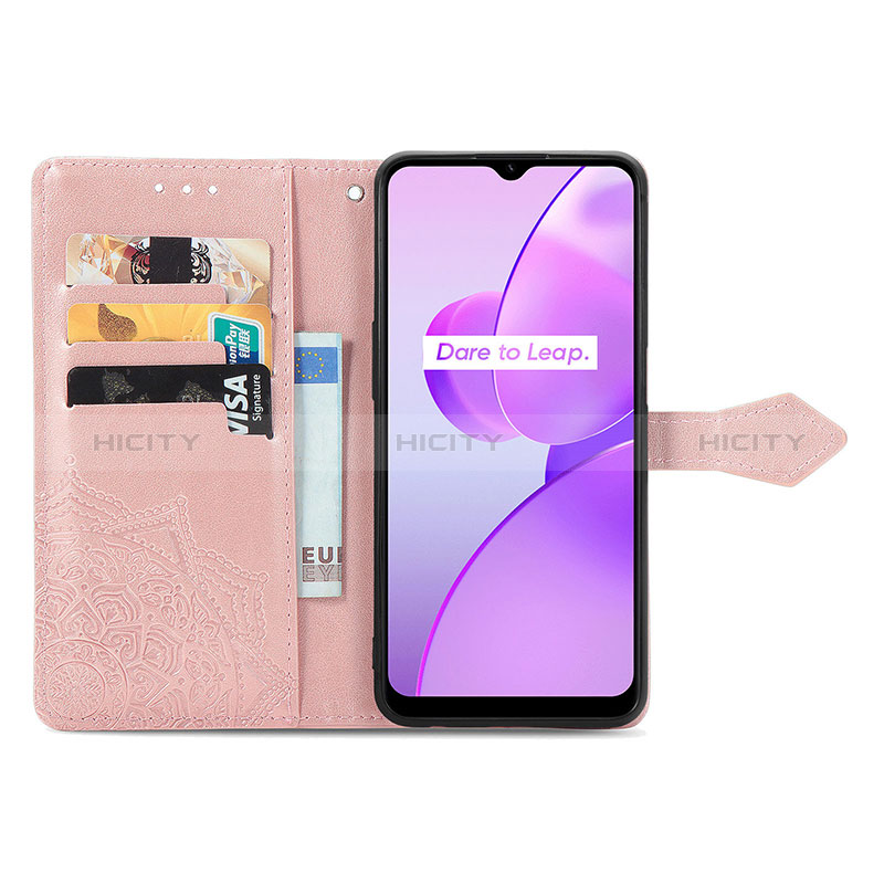 Realme C31用手帳型 レザーケース スタンド パターン カバー Realme 