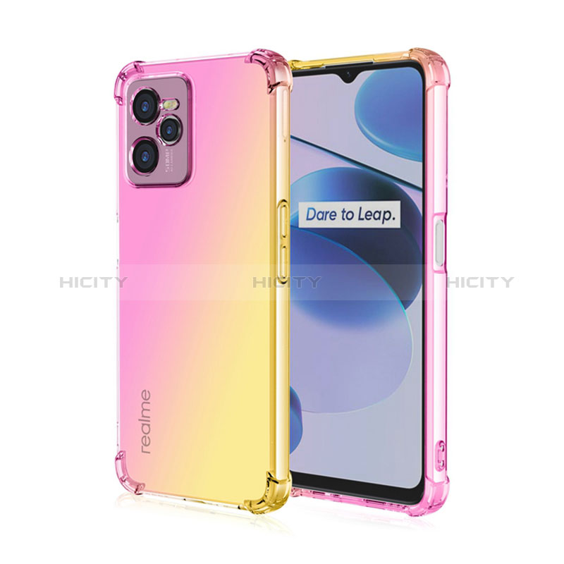 Realme C35用極薄ソフトケース グラデーション 勾配色 クリア透明 Realme 