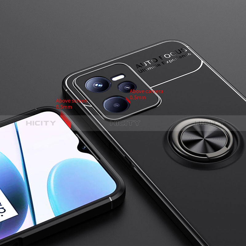 Realme C35用極薄ソフトケース シリコンケース 耐衝撃 全面保護 アンド指輪 マグネット式 バンパー SD1 Realme 