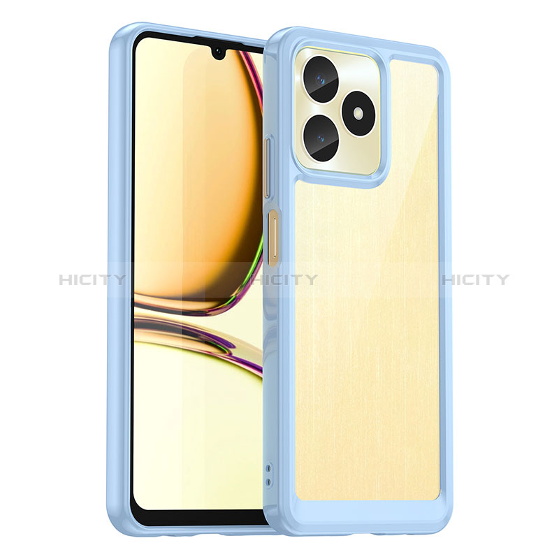 Realme C51用ハイブリットバンパーケース クリア透明 プラスチック カバー J01S Realme 