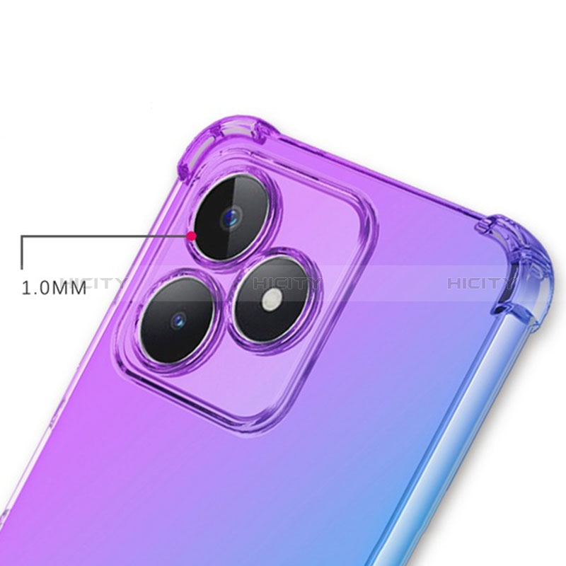 Realme C51用極薄ソフトケース グラデーション 勾配色 クリア透明 Realme 