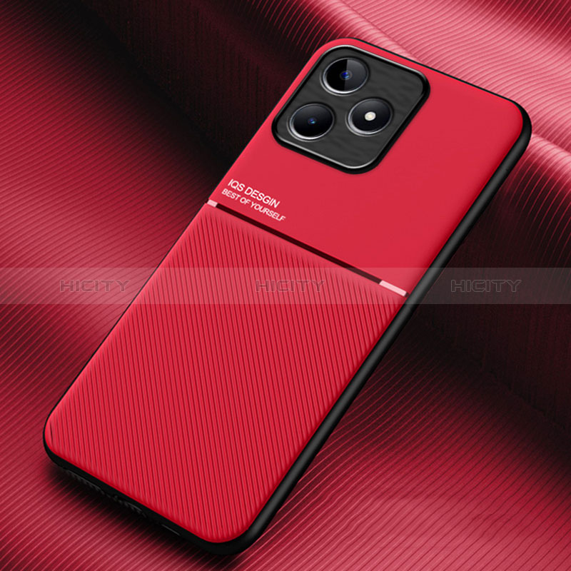 Realme C53用極薄ソフトケース シリコンケース 耐衝撃 全面保護 マグネット式 バンパー Realme レッド