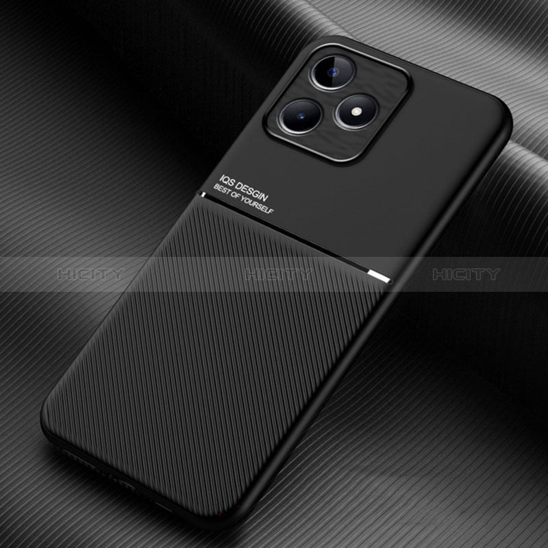 Realme C53用極薄ソフトケース シリコンケース 耐衝撃 全面保護 マグネット式 バンパー Realme ブラック