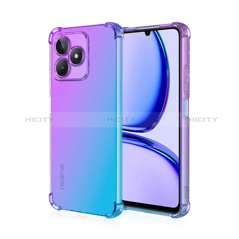 Realme C53用極薄ソフトケース グラデーション 勾配色 クリア透明 Realme 