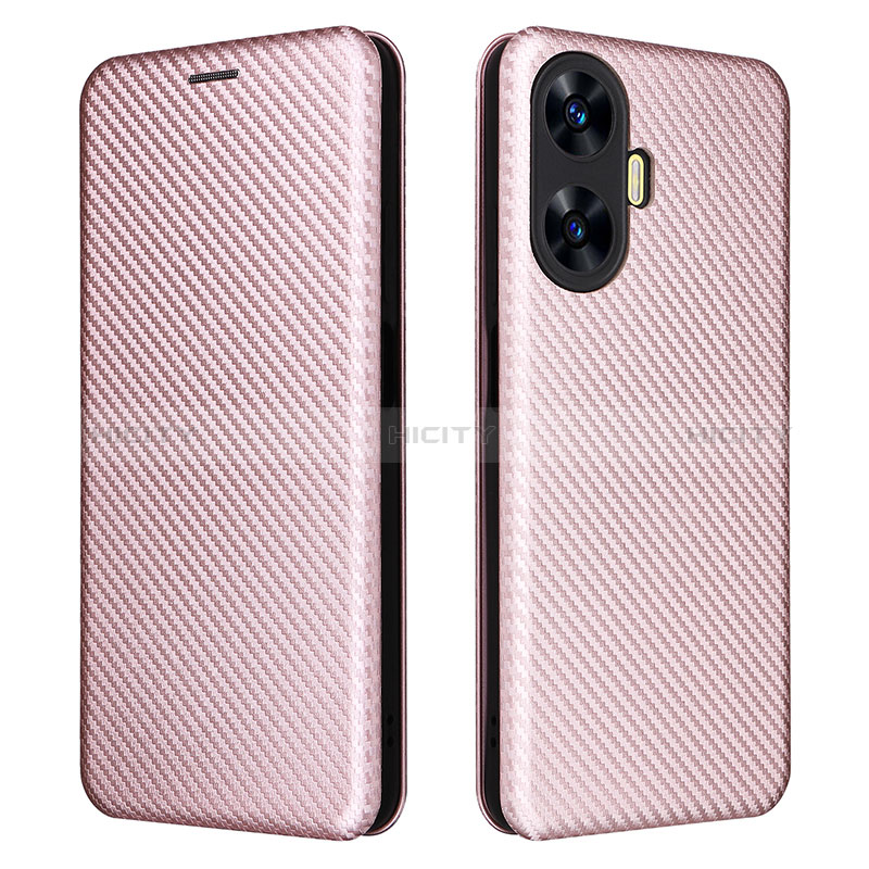 Realme C55用手帳型 レザーケース スタンド カバー L04Z Realme ローズゴールド