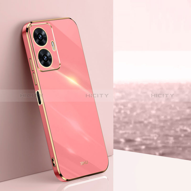 Realme C55用極薄ソフトケース シリコンケース 耐衝撃 全面保護 XL1 Realme ローズレッド