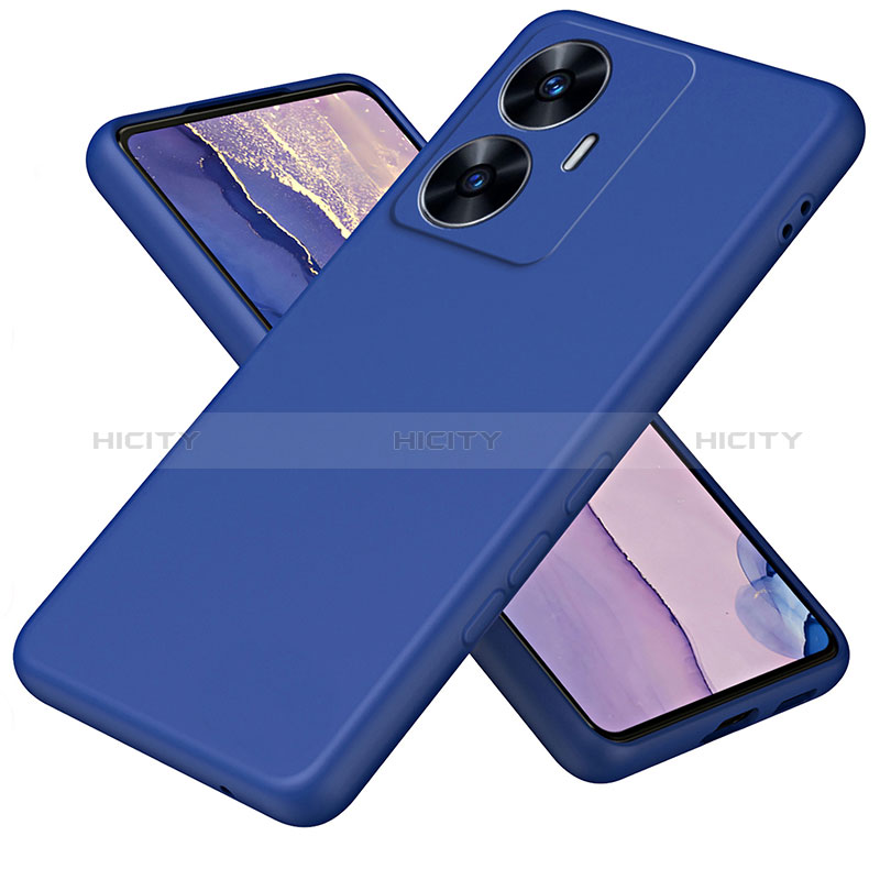 Realme C55用360度 フルカバー極薄ソフトケース シリコンケース 耐衝撃 全面保護 バンパー H01P Realme ネイビー