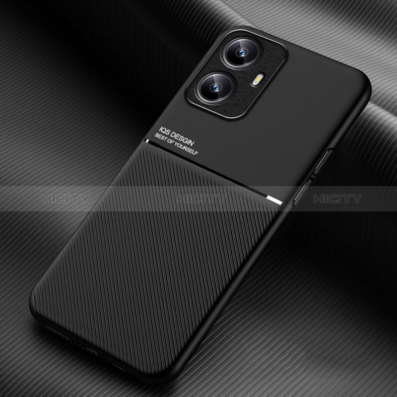 Realme C55用極薄ソフトケース シリコンケース 耐衝撃 全面保護 マグネット式 バンパー Realme ブラック