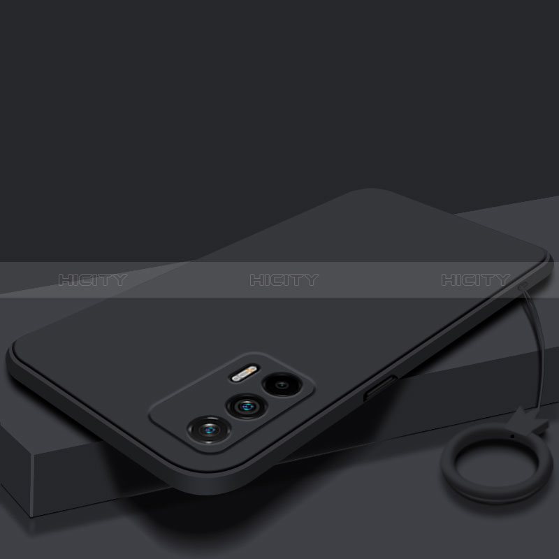 Realme GT 5G用360度 フルカバー極薄ソフトケース シリコンケース 耐衝撃 全面保護 バンパー YK3 Realme ブラック