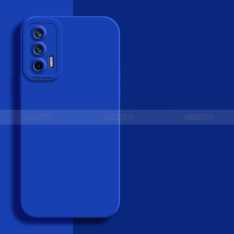 Realme GT 5G用360度 フルカバー極薄ソフトケース シリコンケース 耐衝撃 全面保護 バンパー YK2 Realme ネイビー