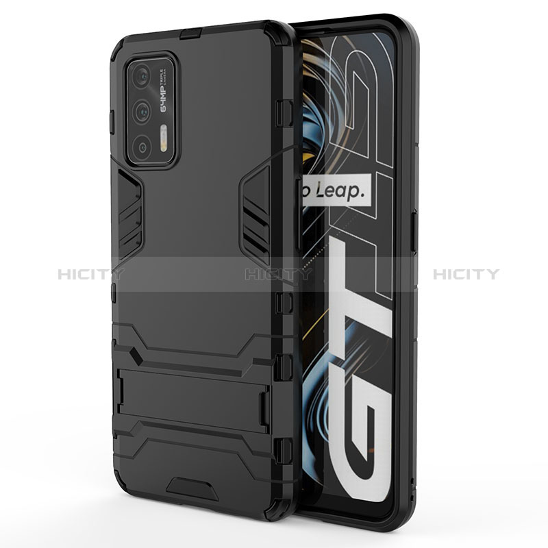 Realme GT Neo 2T 5G用ハイブリットバンパーケース スタンド プラスチック 兼シリコーン カバー KC1 Realme 