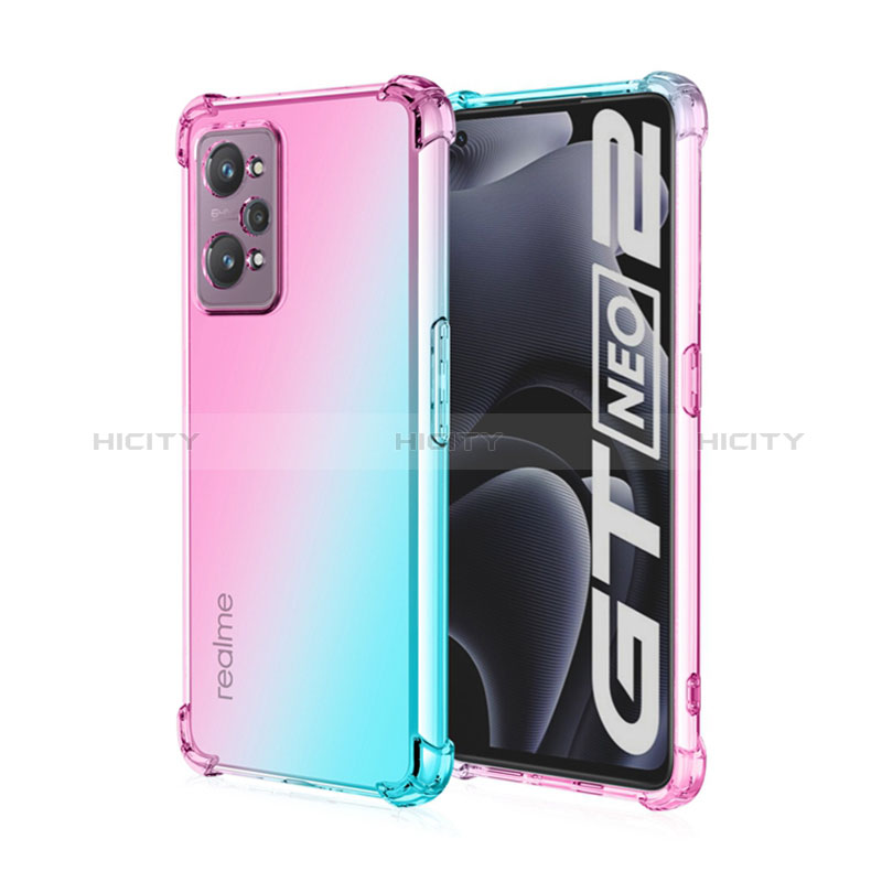 Realme GT Neo2 5G用極薄ソフトケース グラデーション 勾配色 クリア透明 Realme 