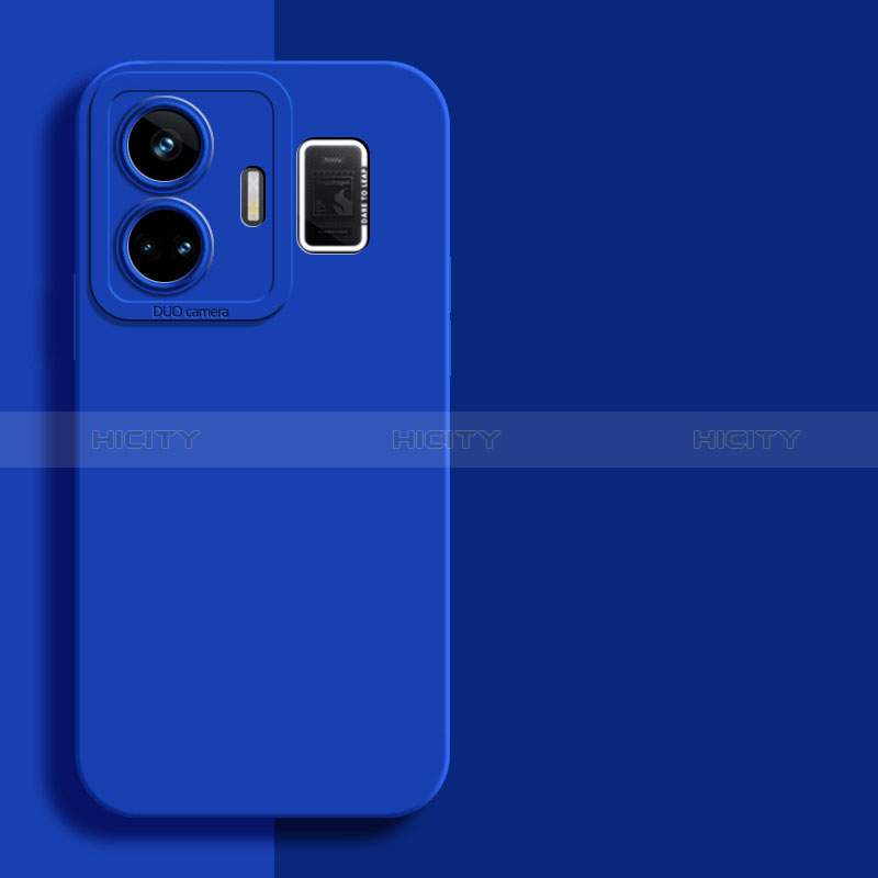 Realme GT Neo5 240W 5G用360度 フルカバー極薄ソフトケース シリコンケース 耐衝撃 全面保護 バンパー Realme ネイビー