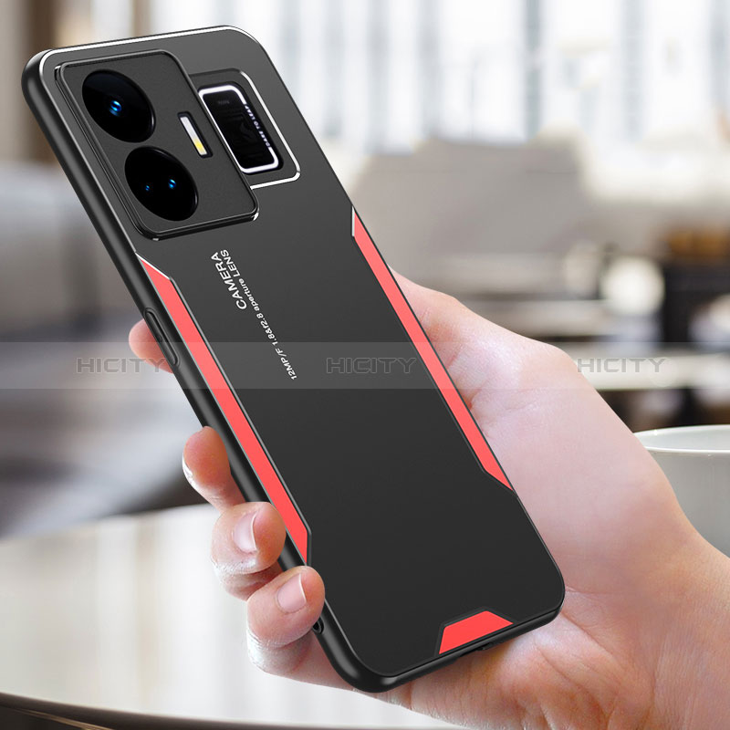 Realme GT Neo5 5G用ケース 高級感 手触り良い アルミメタル 製の金属製 兼シリコン カバー PB2 Realme 